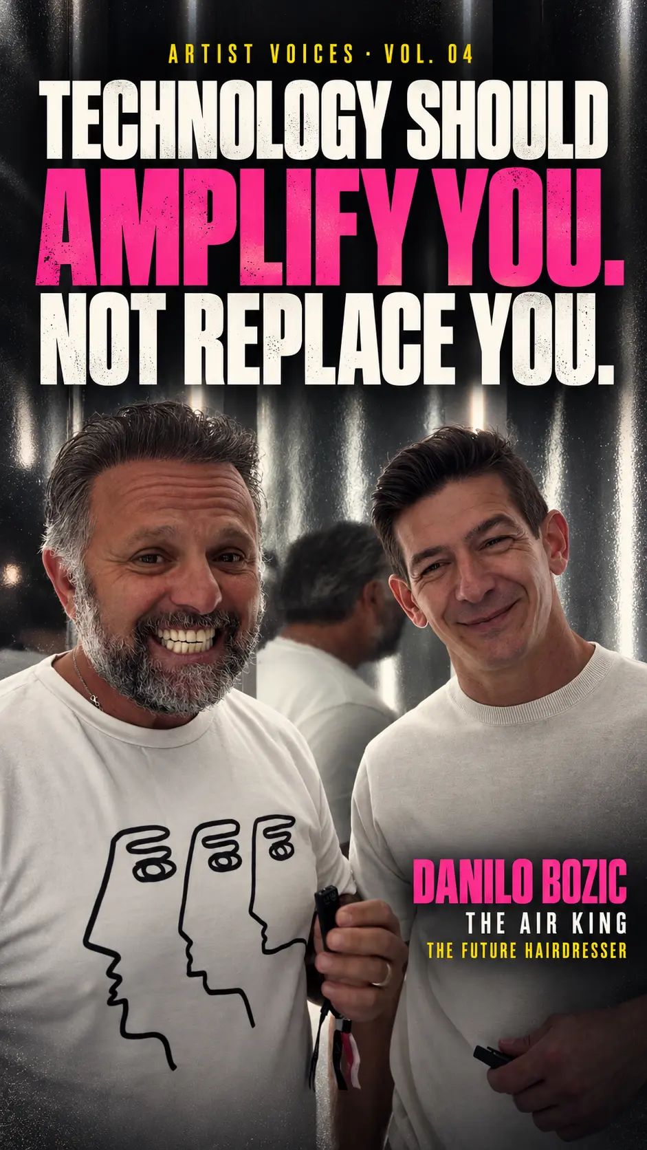 Christos Michailidis and Danilo Bozic at the Behind The Chair Show for Artist Voices Vol. 04.